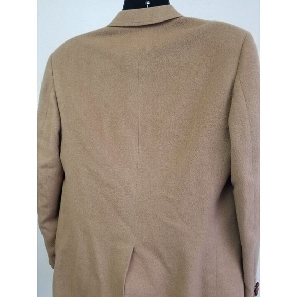 Stafford Executive Tan Brown Camel Hair Sports Coat Jacket Blazer 44L - Picture 6 of 10